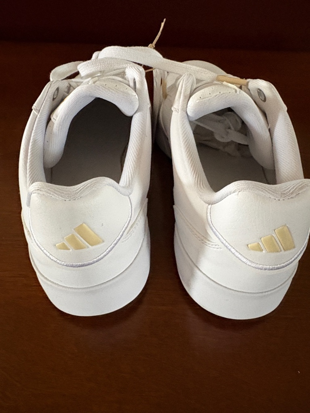 adidas White Golf Sneakers with Gum Outsoles - Picture 3 of 7